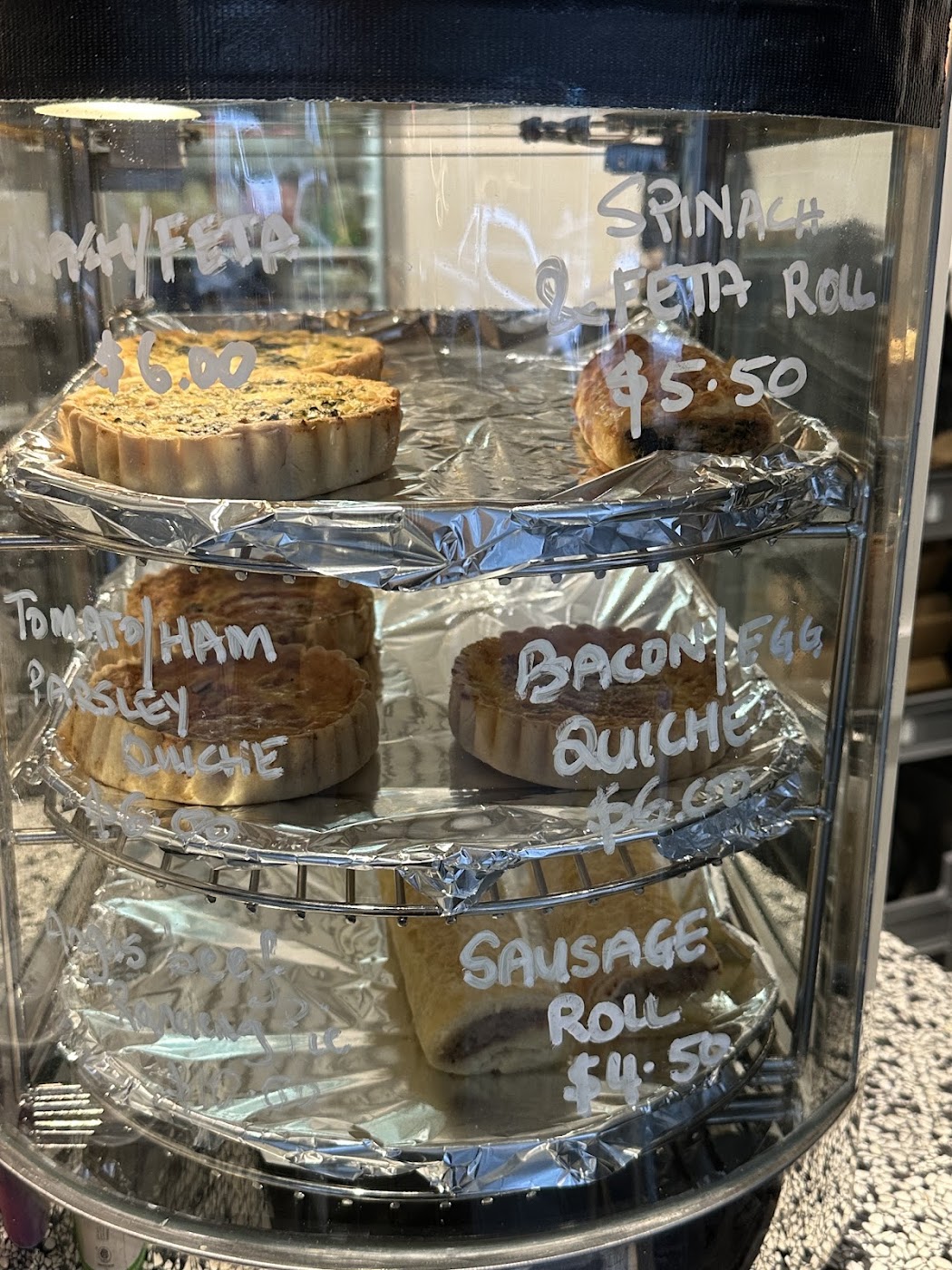 Cabinet pastries at Nola Coffee